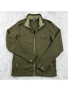 The North Face Men Tsillan Full Zip Fleece Jacket Olive Green M Gorpcore Layer